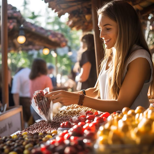 young-woman-buys-chocolate-fruit-at-stand-in-theme-park-and-flirts-with-the-seller_935552-6975